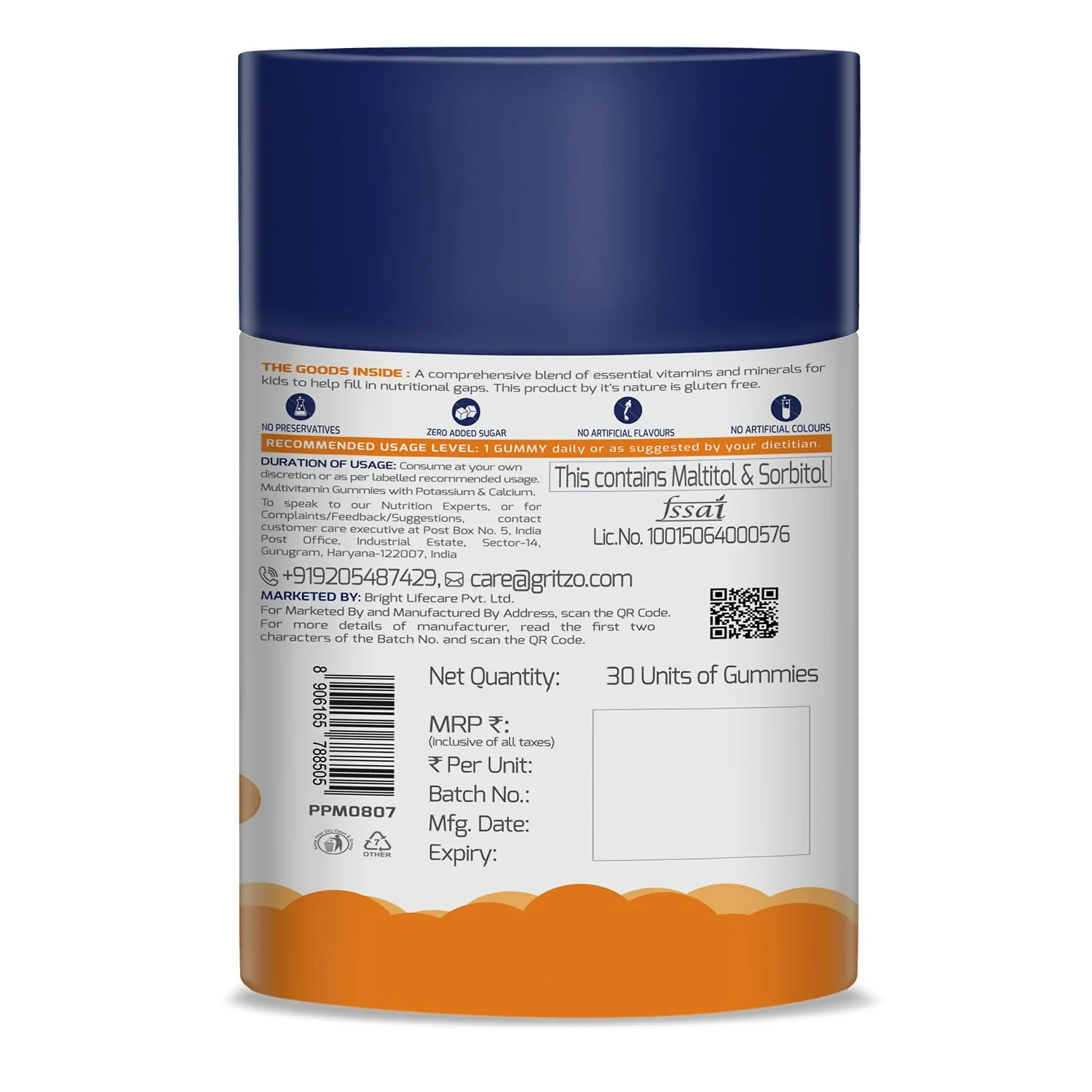 Gritzo Super Gummies, Multivitamin for Kids (Natural Orange Flavour) - Image 9