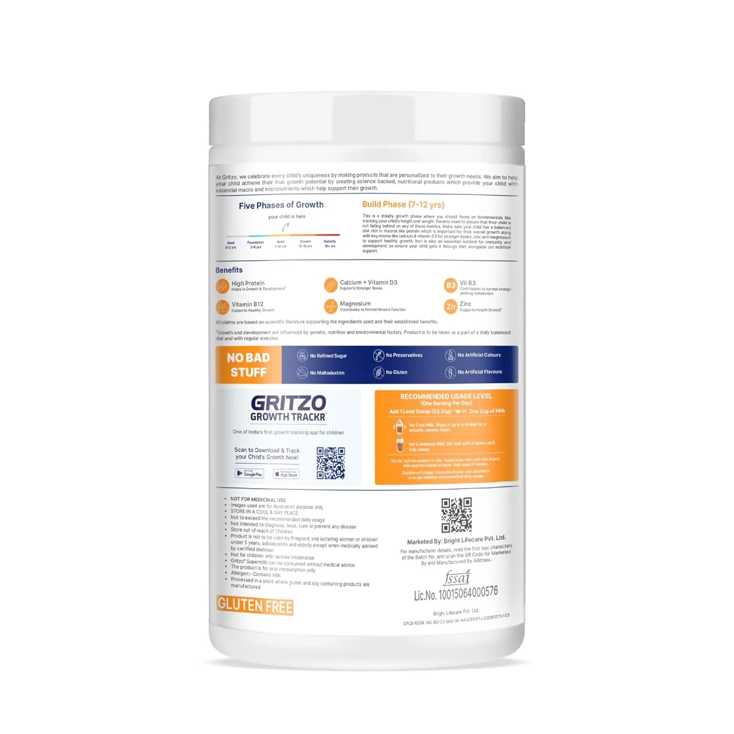 Gritzo SuperMilk Athlete (7-12y Boy & Girl), 14g Protein Powder (Double Chocolate) - Image 4