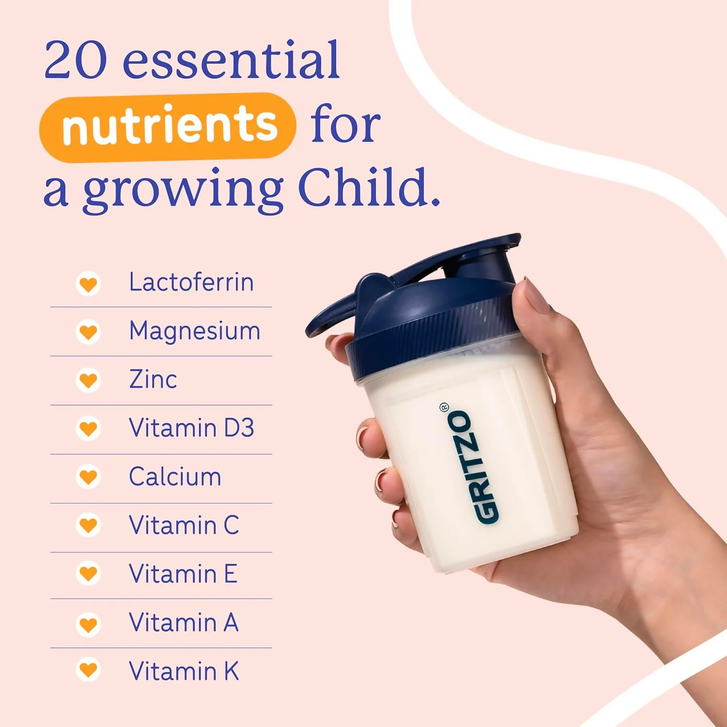 Gritzo SuperMilk Growth+ (Formerly Height+) Unsweetened Drink Mix (13+y Boys), 13g Protein Powder (Creamy Vanilla) - Image 5