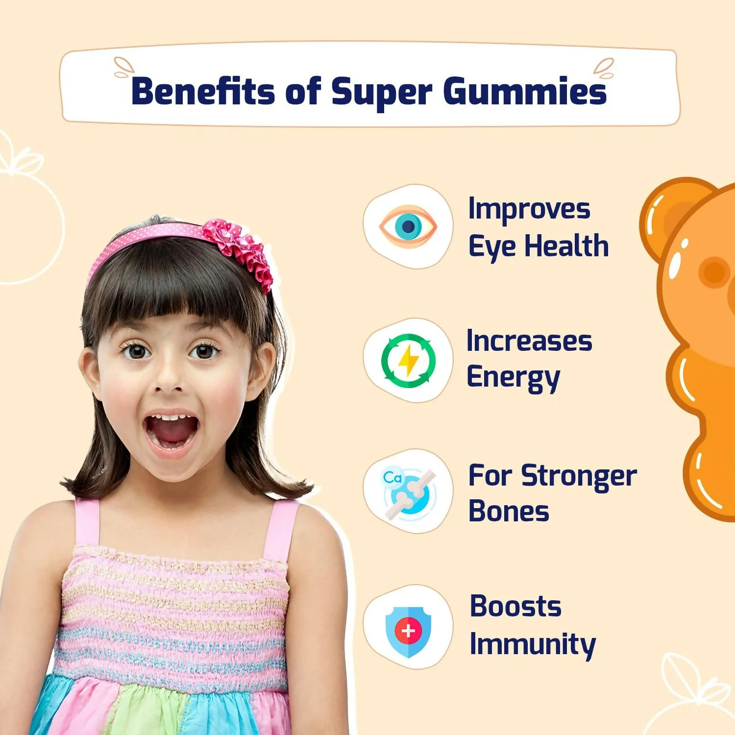 Gritzo SuperMilk Overall Growth (13+y Girls) (Double Chocolate ) with Super Gummies (Natural Orange Flavour) - Image 4