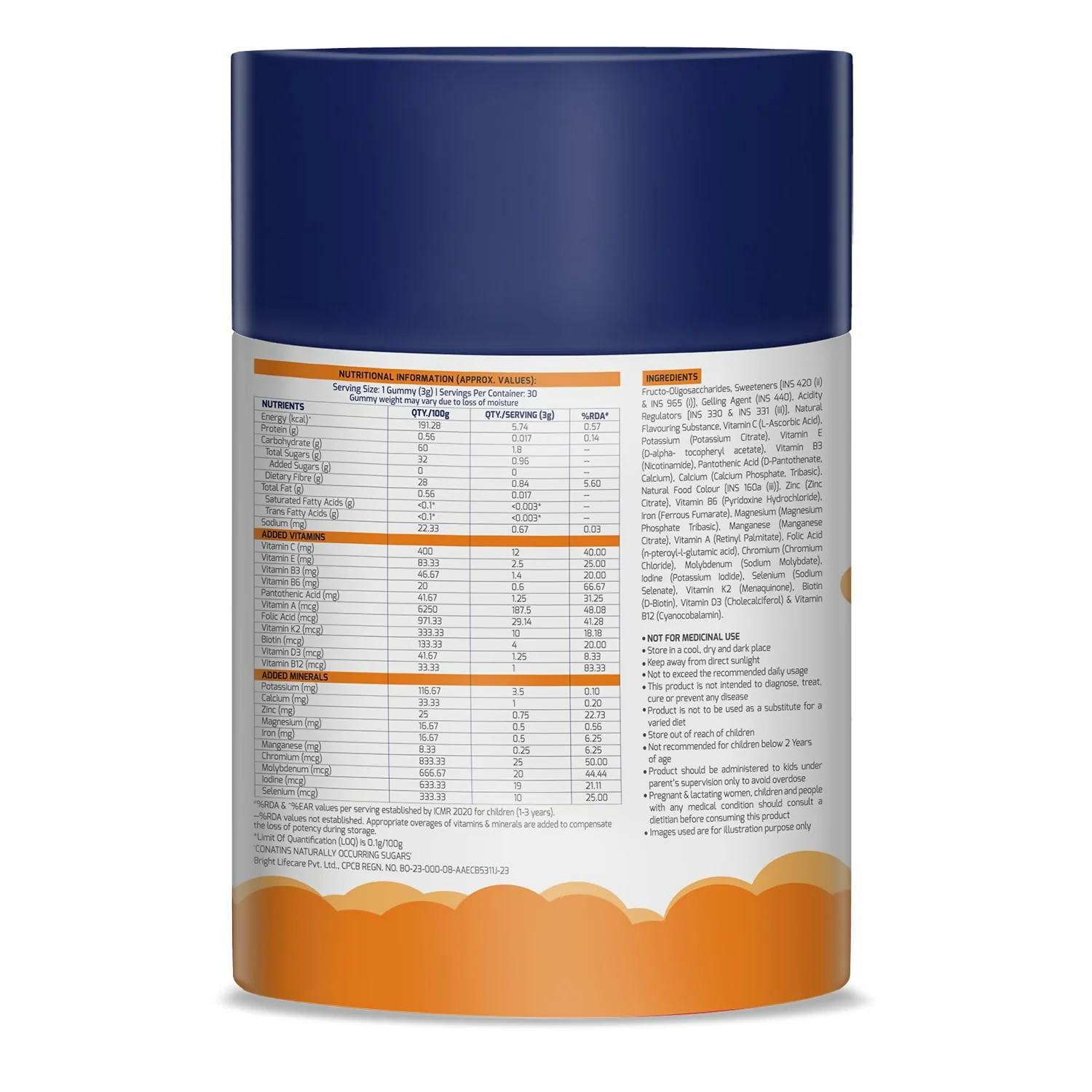 Gritzo SuperMilk Overall Growth (2-6y Boy & Girl) (Double Chocolate) with Super Gummies (Natural Orange Flavour) - Image 4