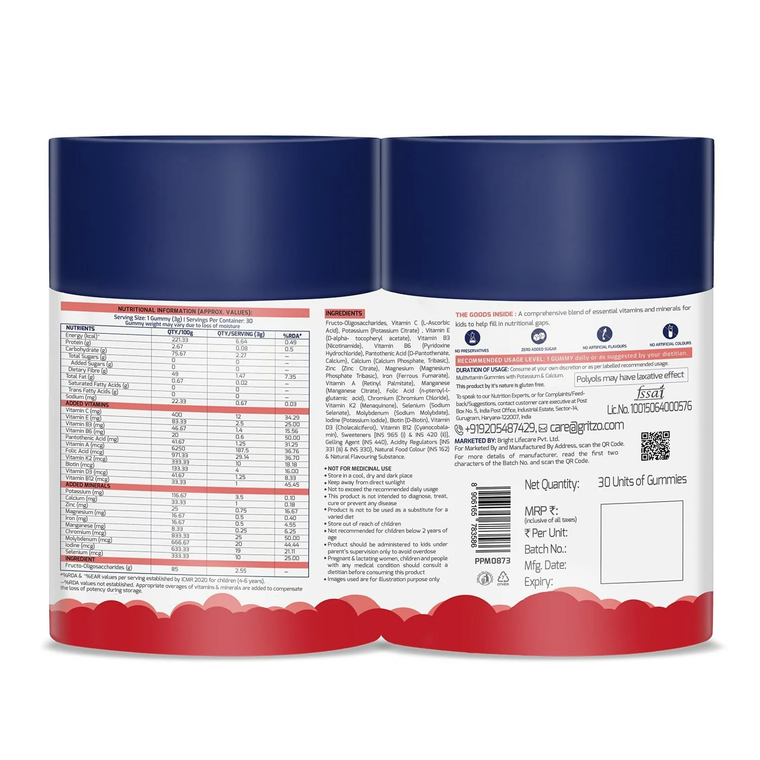 Gritzo SuperMilk Overall Growth (2-6y Boy & Girl) (Double Chocolate) with Super Gummies (Strawberry) - Image 5
