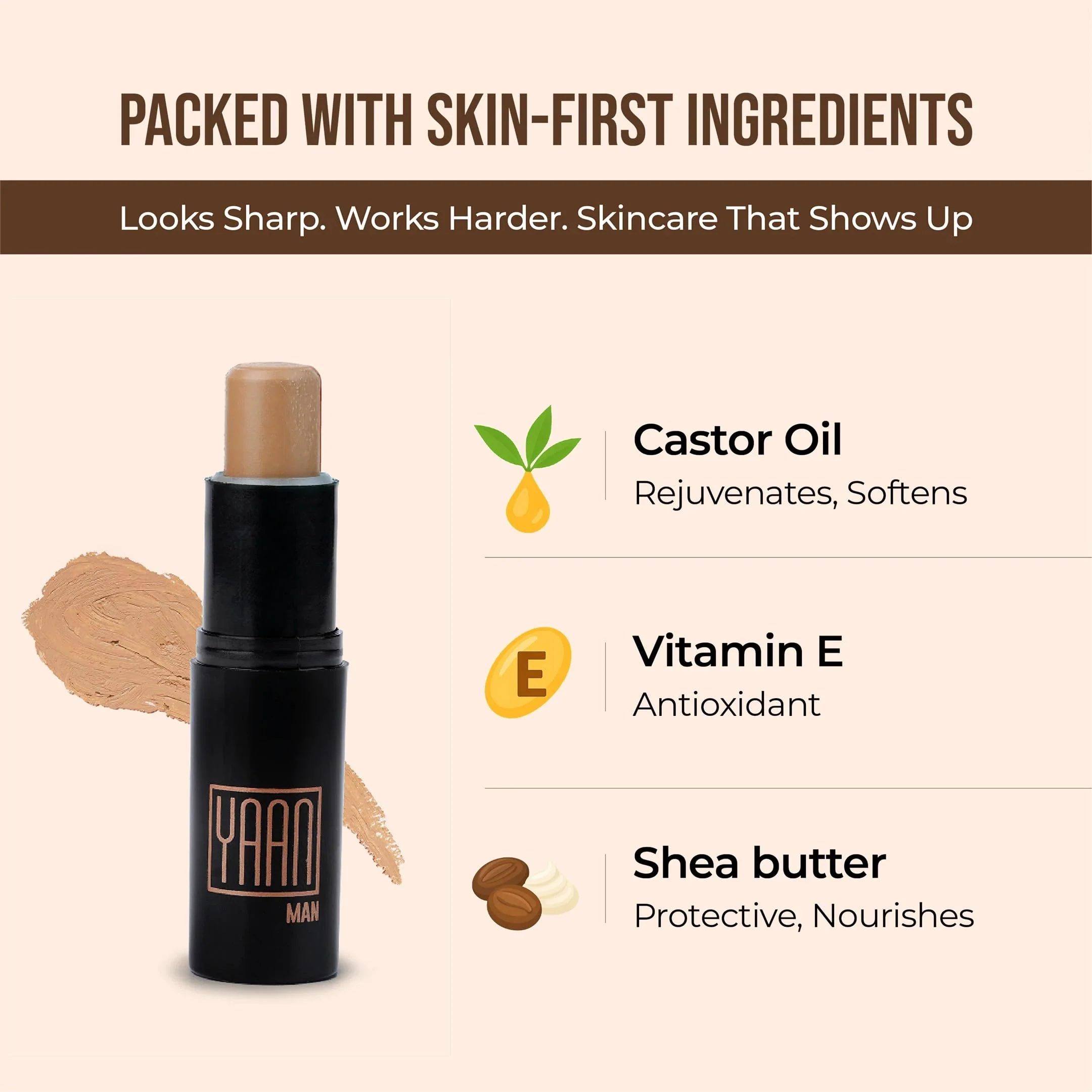 YAAN MAN Natural Concealer For Men - Dark Shade - Image 4
